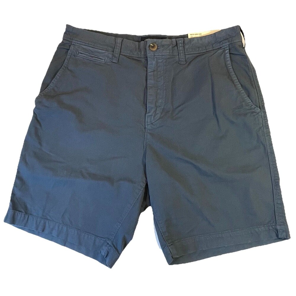 American Eagle Next Level Flex Shorts Mens 32 Blue Slim Fit Stretch NEW